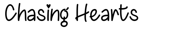 Chasing Hearts font preview